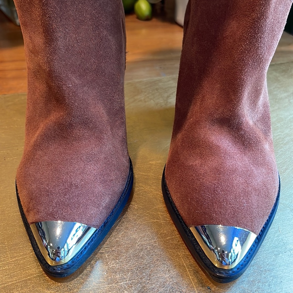 NWOT! TOPSHOP Suede OTK Boots - Picture 3 of 16